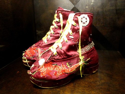 Frida Kahlo's fancy shoes. La Casa Azul (Frida Kahlo Museum)