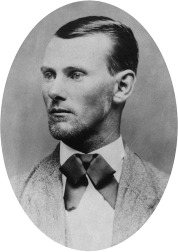 A portrait of Jesse James, from the Library of Congress