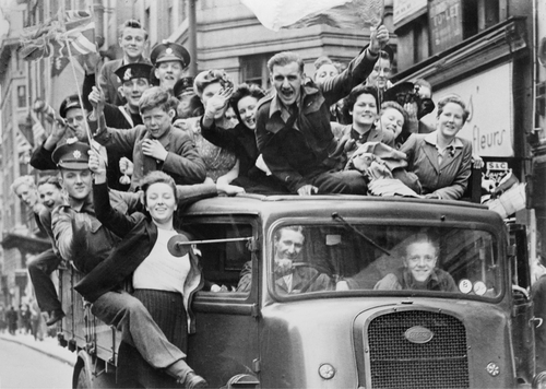 VE Day celebrations in London, 1945.
