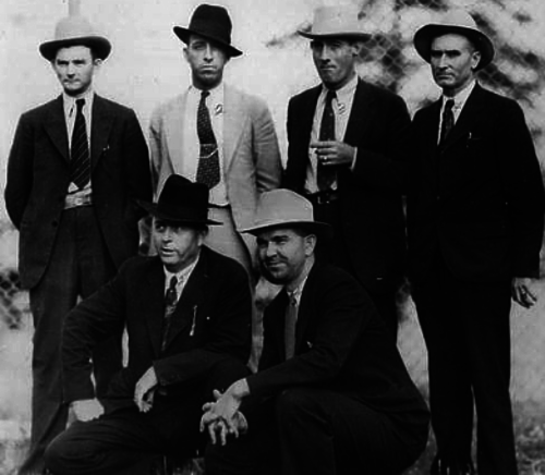 The men who killed Bonnie and Clyde. Frank Hamer is on the front row, bottom left.
