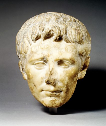 Portrait head of the Emperor Augustus; Stone Sculpture. ca. A.D. 14–37