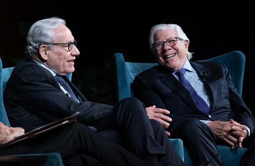 Pulitzer Prize-winning investigative journalists Bob Woodward and Carl Bernstein, 2024