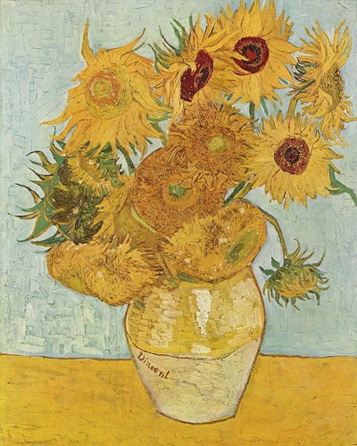 Still Life: Vase with Twelve Sunflowers by van Gogh