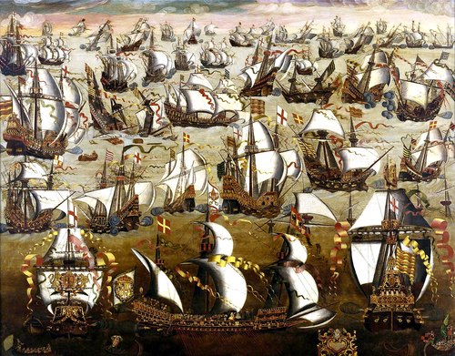 English Ships and the Spanish Armada, August 1588